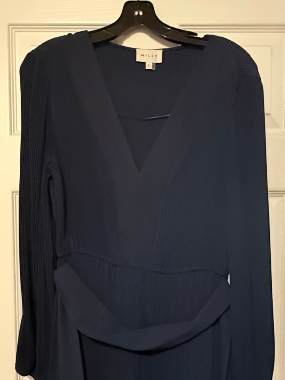 Milly Navy pleated dress